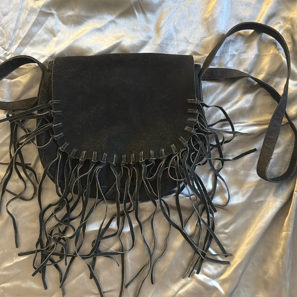 Suede handbag. Preloved